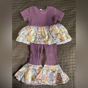 Kate Quinn | short & long sleeve double skirted ruffle tops + Anne pant | 18-24m